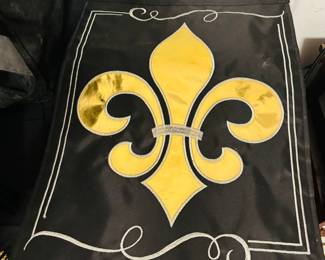 Fleur-de-lis Saints decorative flags