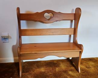 Wooden Heart Cutout Bench