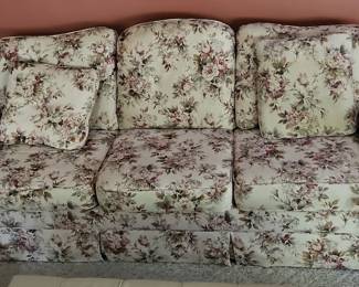 Floral Skirted Sofa