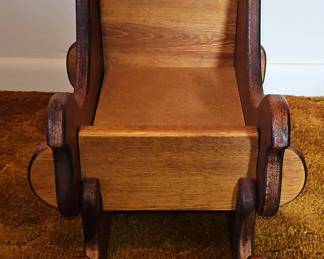 Vintage Wooden Sleigh Rocker