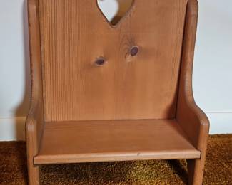 Heart Cutout Doll Chair
