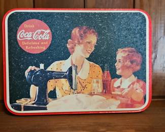 CocaCola Its Pause Time...Mother Sewing Tin