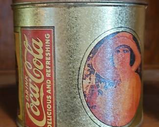 CocaCola Tin Canister with Victorian Lady