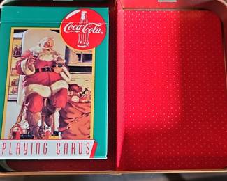 CocaCola Santa Playing Cards Tin