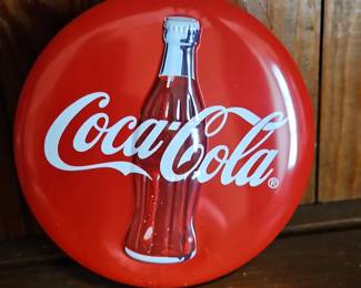 Vintage CocaCola Button Sign