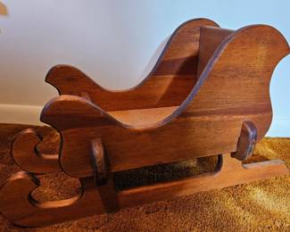 Vintage Wooden Sleigh Rocker second image