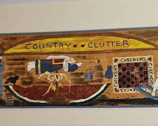 Country Clutter Folk Art Sign