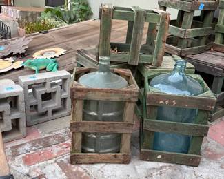 Carboy and crates 