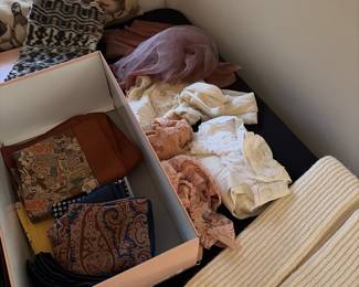 Ladies lingerie, Vintage stockings scarves