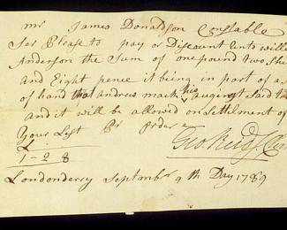 More than 200 documents signed by Revolutionary War officer George Reid
