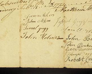 1774 document signed by Matthew Thornton, signer of the Declaration of Independence
