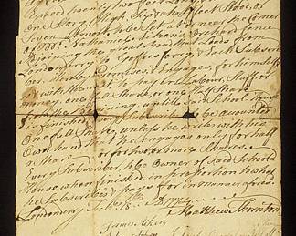 1774 document signed by Matthew Thornton, signer of the Declaration of Independence