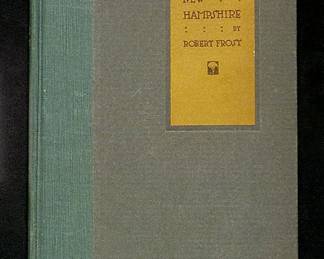 Signed and inscribed copy of Robert Frost's New Hampshire poems