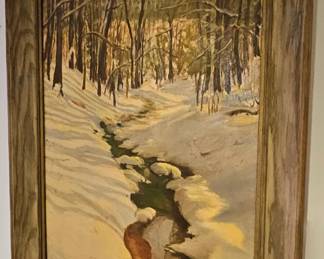 Vintage oil painting by M.G. Keefer