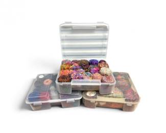 218 LargeDesignerSpecialtyYarnCollectionRainbowMetallicGlitter