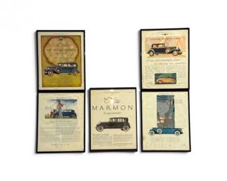 238 VintageSaturdayEveningPostAutomobileAdvertisementsFramed