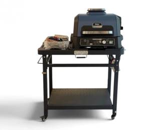 165 NinjaWoodfireProConnectXLOutdoorGrillSmokerwCartCover