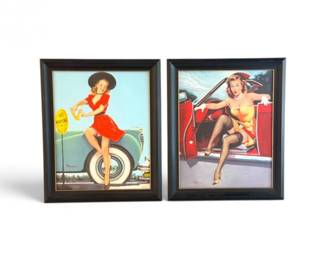 171 PairofGilElvgrenTrademarkPinUpGirlsFramedCanvasPrints