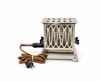 33 AntiqueWestinghouseChromeTurnoverToasterModelTT3wCord