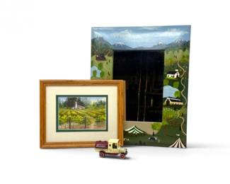 299 WestportVineyardsArtPaintedMirrorCarnationDieCastTruck