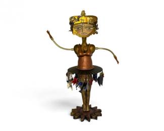 89 WhimsicalMetalLadyEarringHolderSculpturew21PairsofEarrings