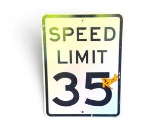 172 Authentic35MPHMetalSpeedLimitRoadSign