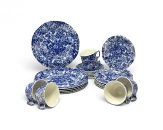 271 VintageLauraAshleyBlueChintzwareDinnerwareSet23Pc