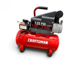 242 Craftsman3Gallon1HP125PSIAirCompressorwHoseLikeNew