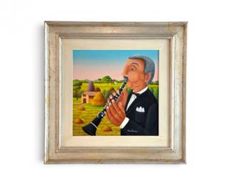 51 MarchesiniClarinetPlayerOriginalOilPaintingSigned