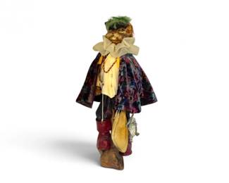 112 HandmadePussinBootsGoneFishingFabricArtFigure