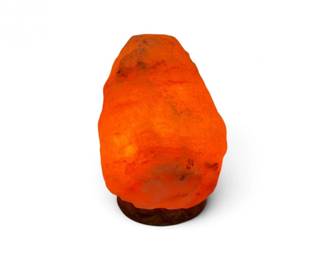167 PinkHimalayanRockSaltLampwNaturalWoodBase