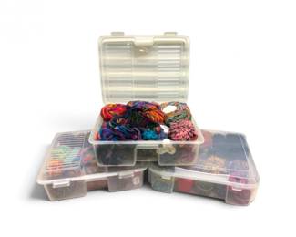 224 VibrantMulticolorSpecialtyArtYarnCollection3LargeBins