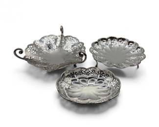 5 SterlingSilverPiercedServingDishes3Pc2787g