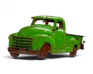 252 HandFabricatedPaintedMetalVintagePickupTruckWallArt