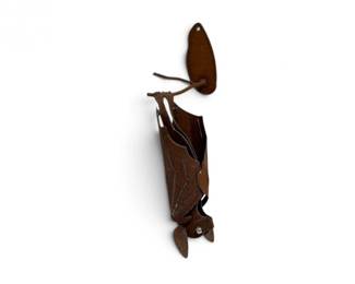 66 HandFabricatedMetalHangingBatSculpture