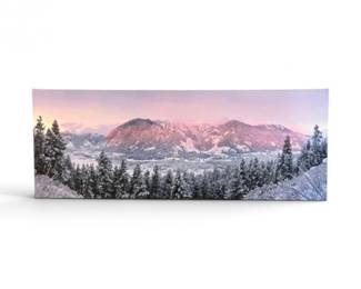 101 SignedPanoramicSnowMountainStretchedPhotographonCanvas