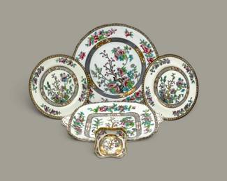 290 VintageCoalportIndianTreeMulticolorPorcelainServingPlates
