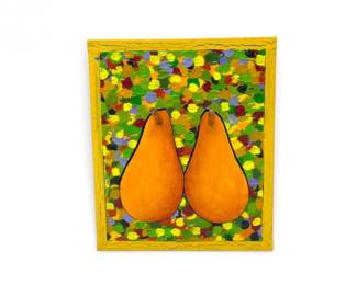 148 WilliamForesterYellowPearsWoodBoxwFeltLinedDrawerSigned