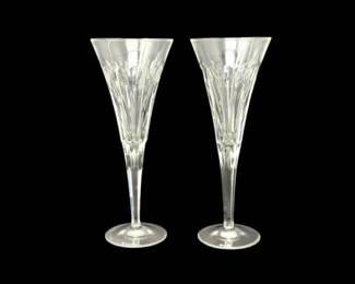133 WaterfordCrystalMillenniumLoveToastingFlutesPair
