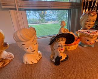 Ladies head vases