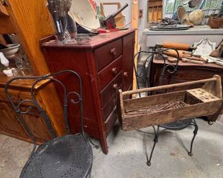 pair or iron outdoor or inside chairs