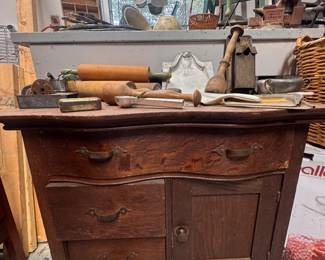 antique oak commode