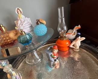 Half dolls, perfume atomizer