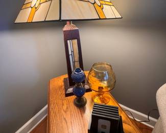 Leaded glass lamp