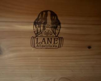 Lane stamp inside chest