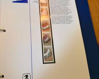 Mint U.S. commemorative stamps mounted in collector album