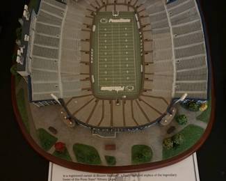 Collectible football stadium replica sculpture with certificate