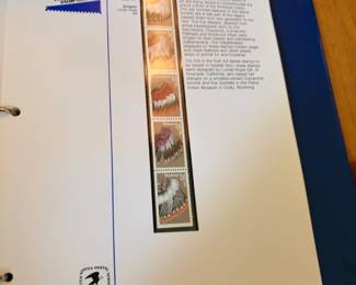 U.S. commemorative stamp collection album pages