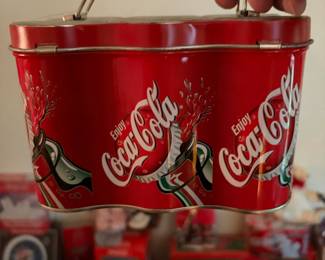Coca-Cola six-pack can tin with handle