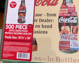 Coca-Cola 500 piece bottle shaped jigsaw puzzle